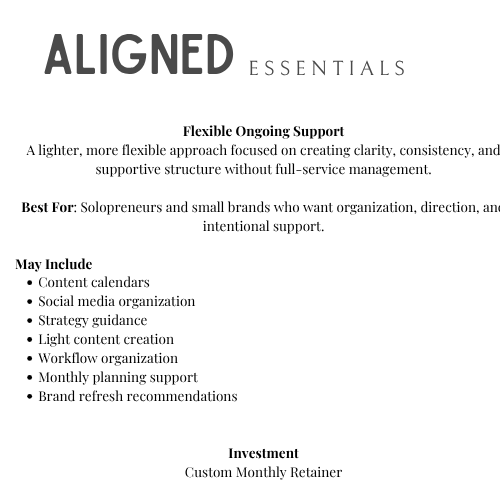 aligned essentials