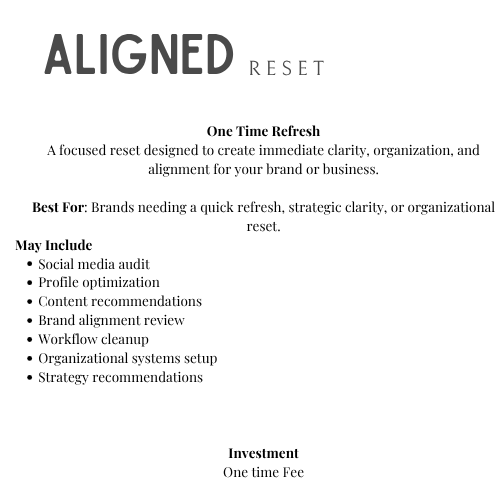 aligned reset